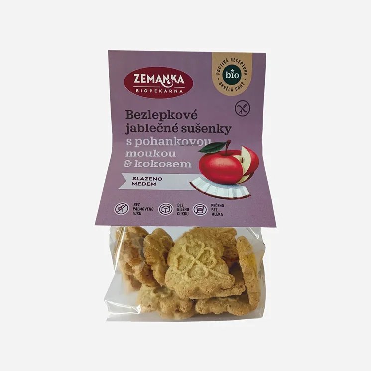 Bezlepkové pohankovo  jablečné sušenky s kokosem BIO